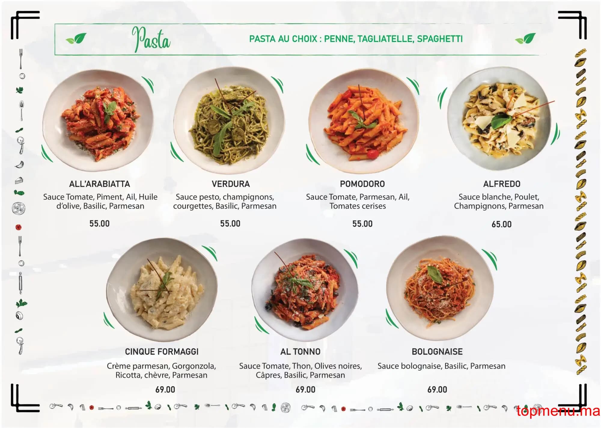 Restaurant Cucina Napoli Palmier menu page 3 Cucina Napoli Palmier menu page 3