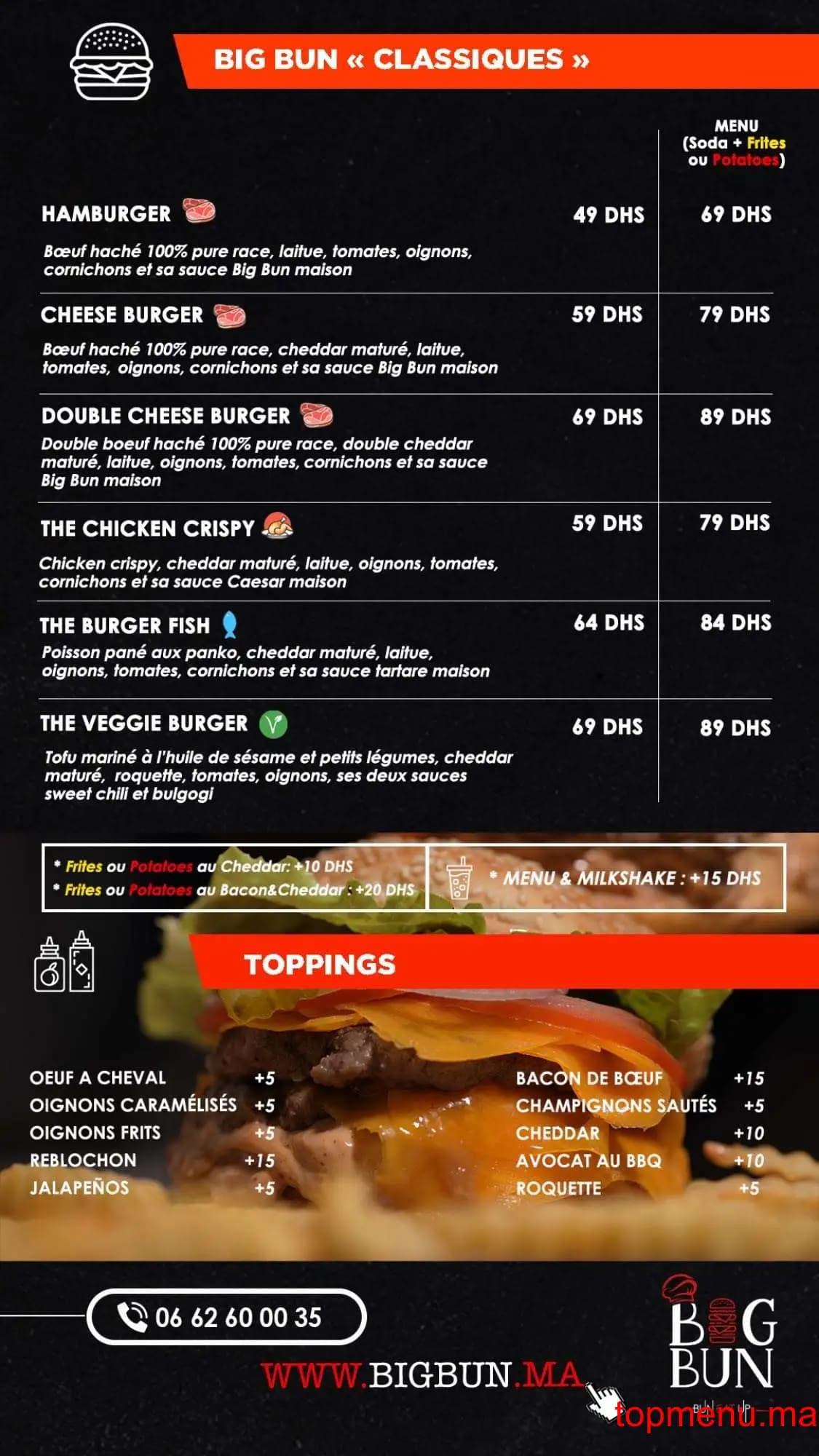 Restaurant Big Bun menu page 2 Big Bun menu page 2