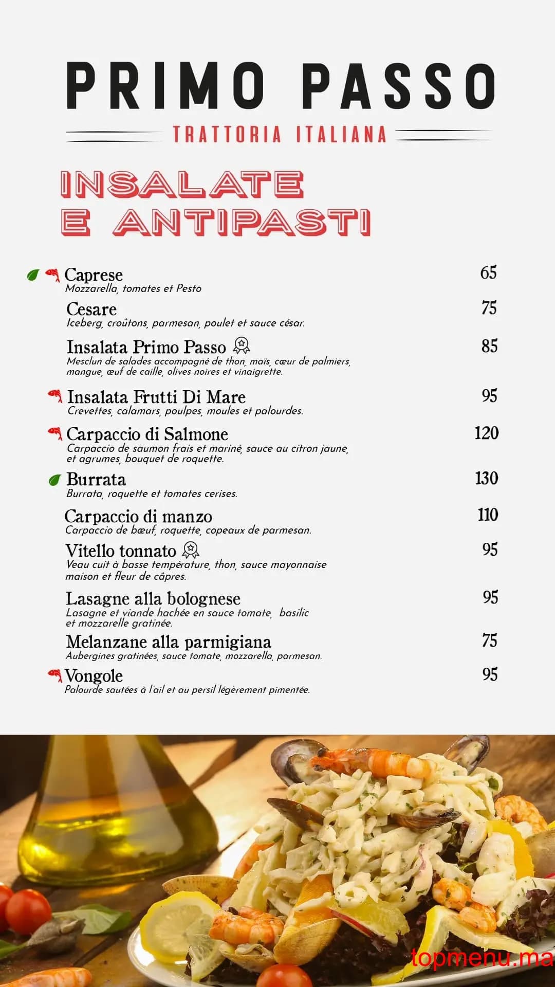 Restaurant Primo Passo Maarif menu page 4 Primo Passo Maarif menu page 4