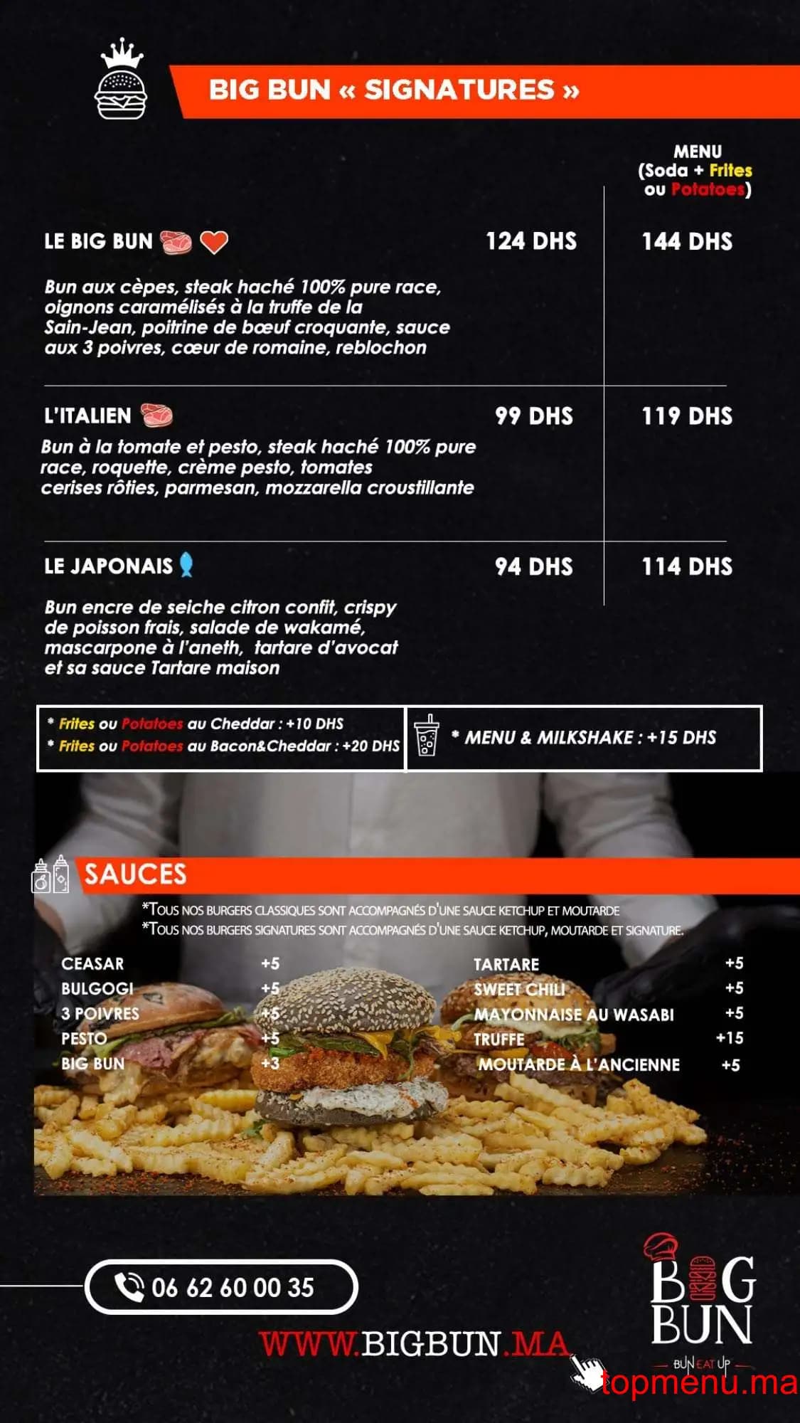 Restaurant Big Bun menu page 3 Big Bun menu page 3