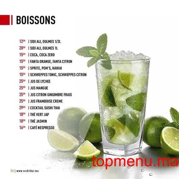 Restaurant Sushi thai menu page 22 Sushi thai menu page 22