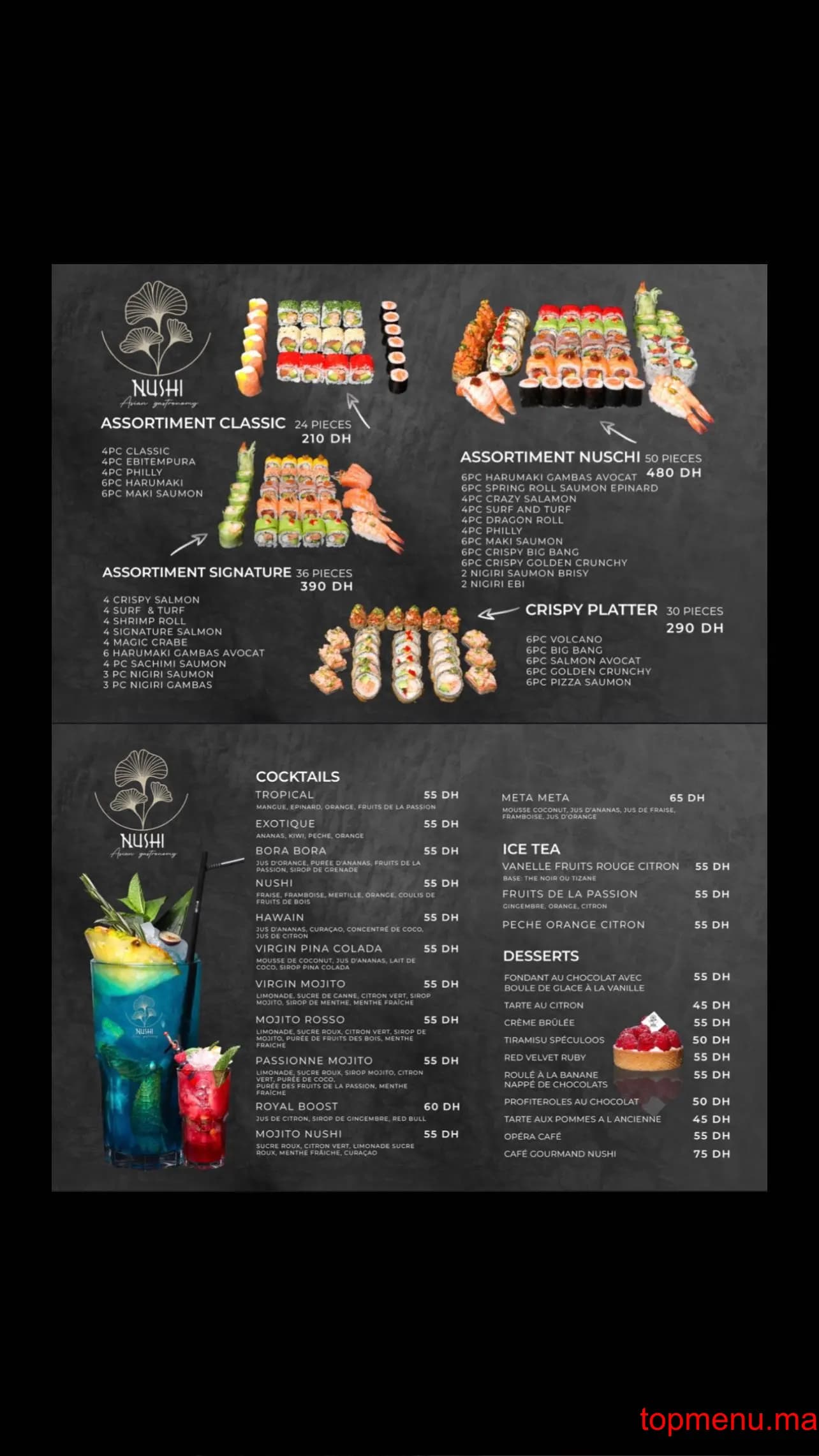 Restaurant Nushi menu page 3 Nushi menu page 3