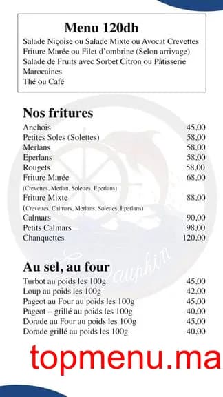 Restaurant Taverne du dauphin menu page 5 Taverne du dauphin menu page 5