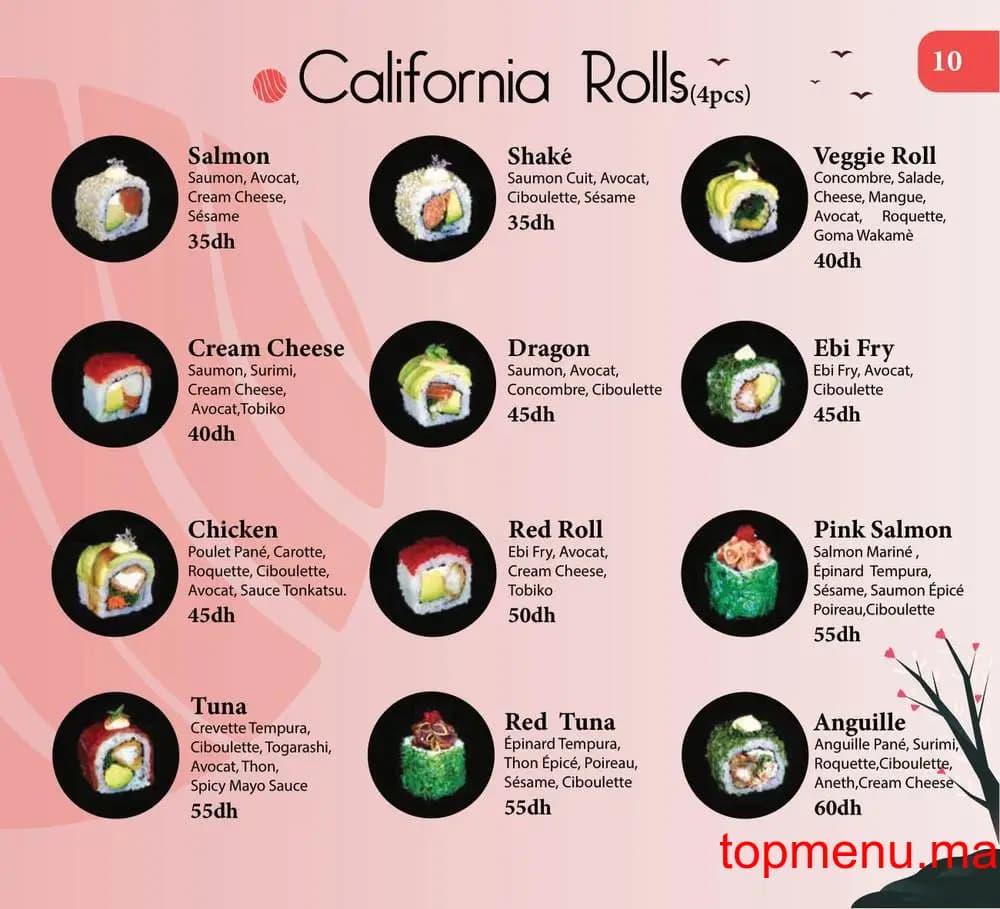 Restaurant Kyoto Sushi menu page 14 Kyoto Sushi menu page 14