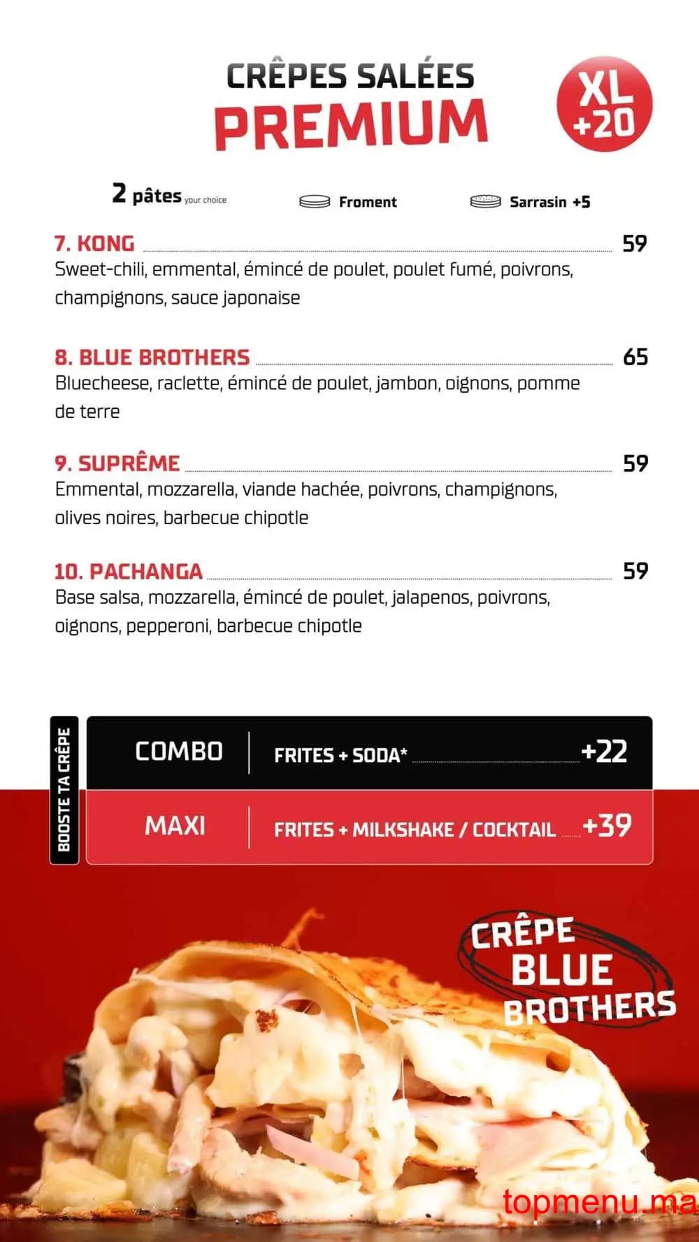 Restaurant Brothers Crêpes & Café menu page 2 Brothers Crêpes & Café menu page 2