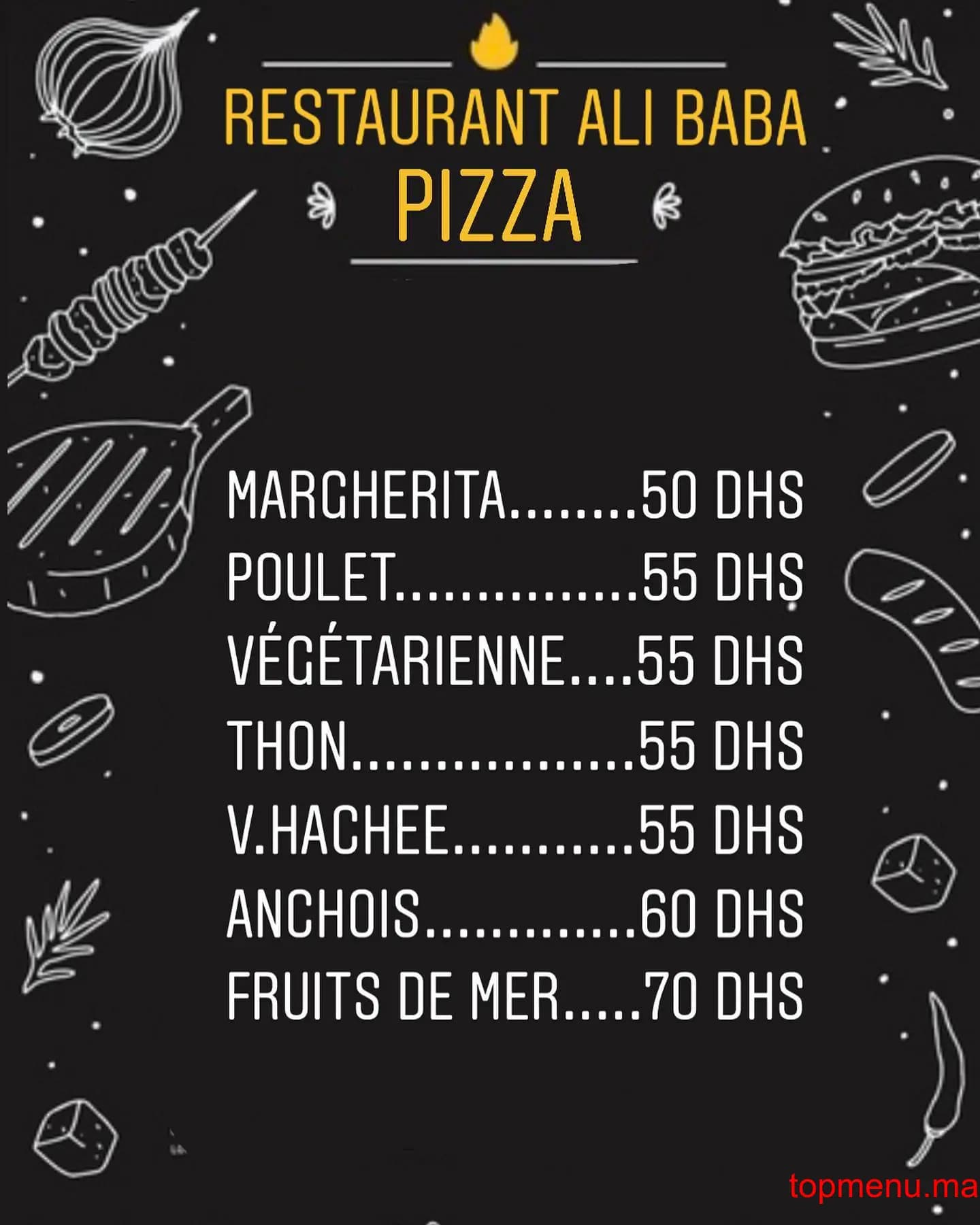 Restaurant Ali Baba menu page 1 Ali Baba menu page 1