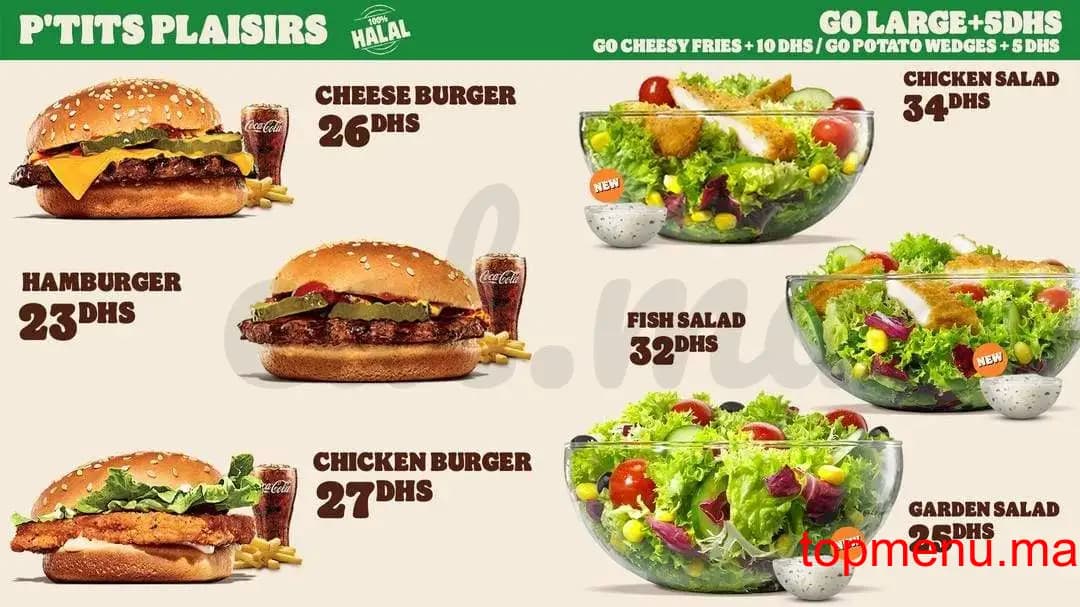Restaurant Burger King menu page 4 Burger King menu page 4