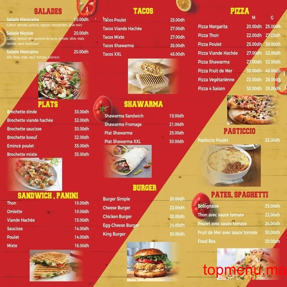 Restaurant Food Box menu page 2 Food Box menu page 2