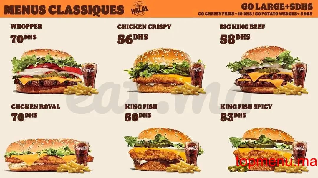 Restaurant Burger King menu page 3 Burger King menu page 3