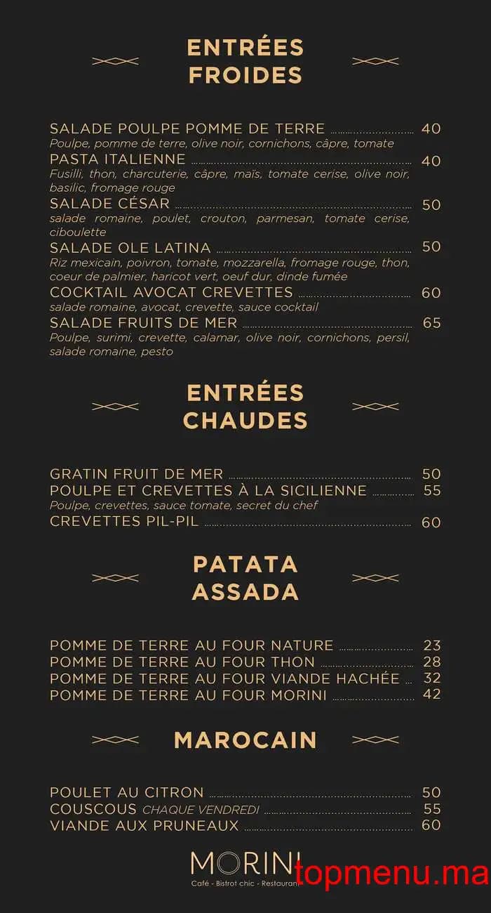 مطعم Café Morini قائمة الطعام page 2 Café Morini قائمة الطعام page 2