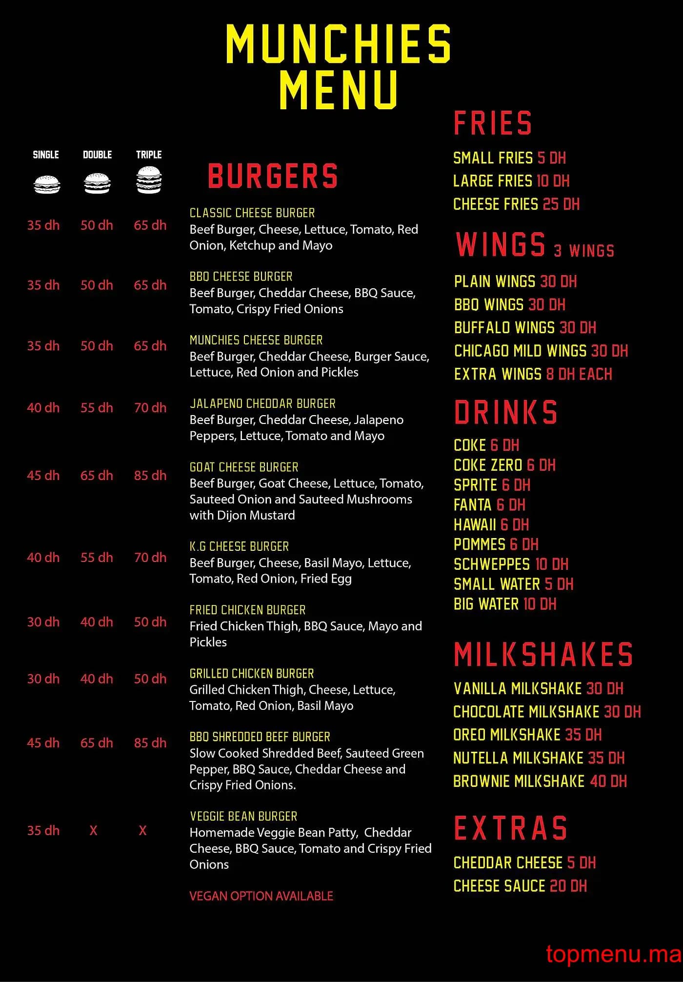 مطعم Munchies قائمة الطعام page 1 Munchies قائمة الطعام page 1