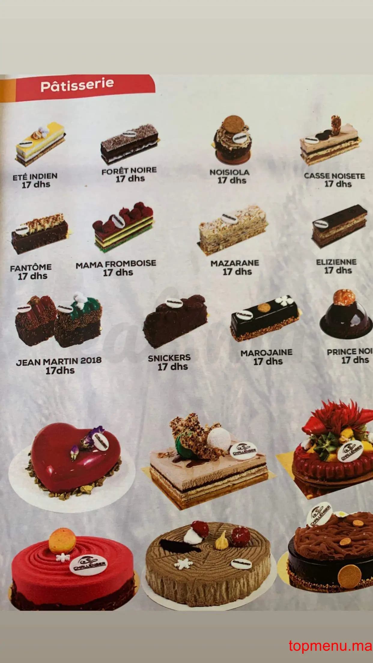 Restaurant Challenger menu page 16 Challenger menu page 16