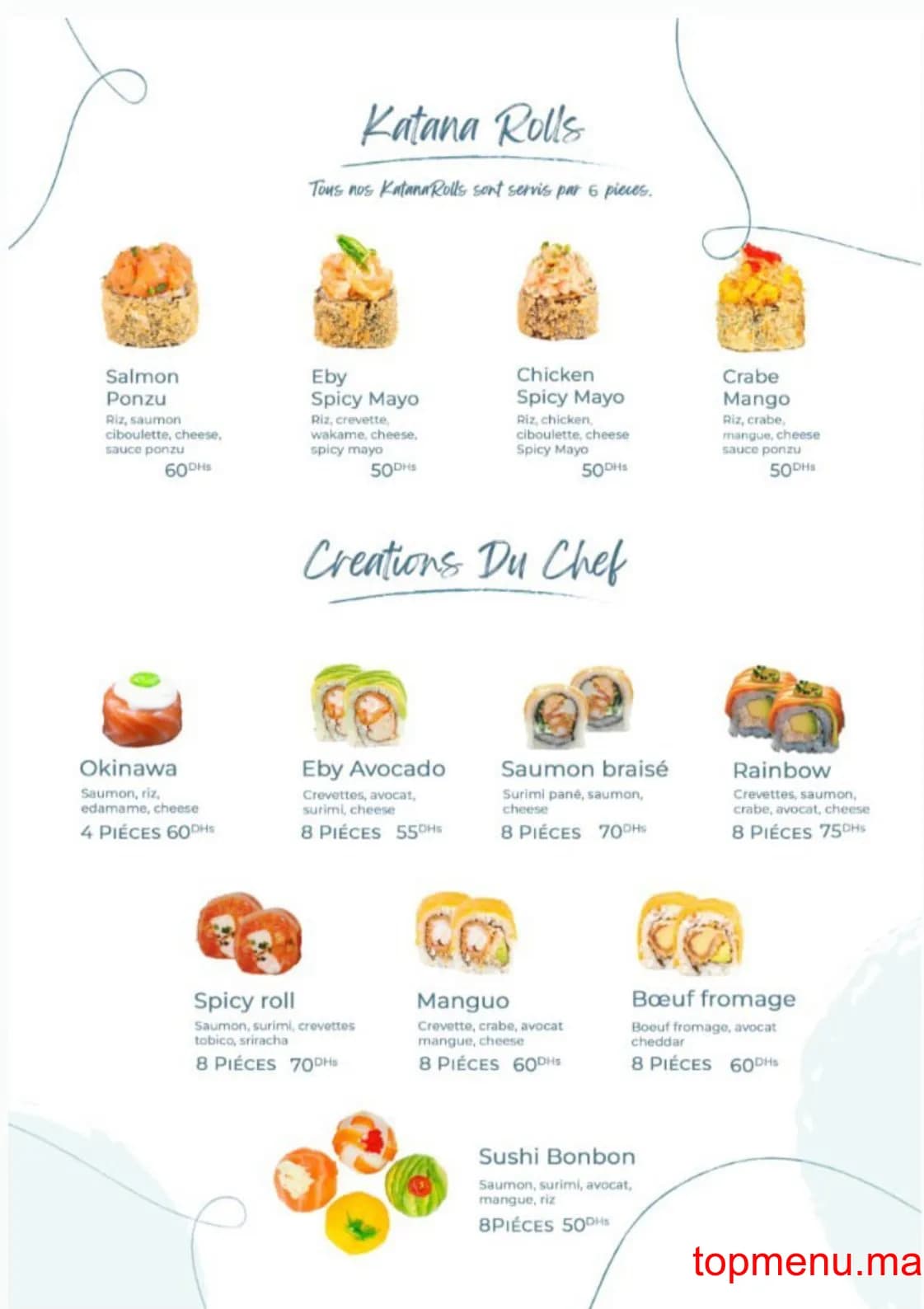 Restaurant katana sushi menu page 8 katana sushi menu page 8