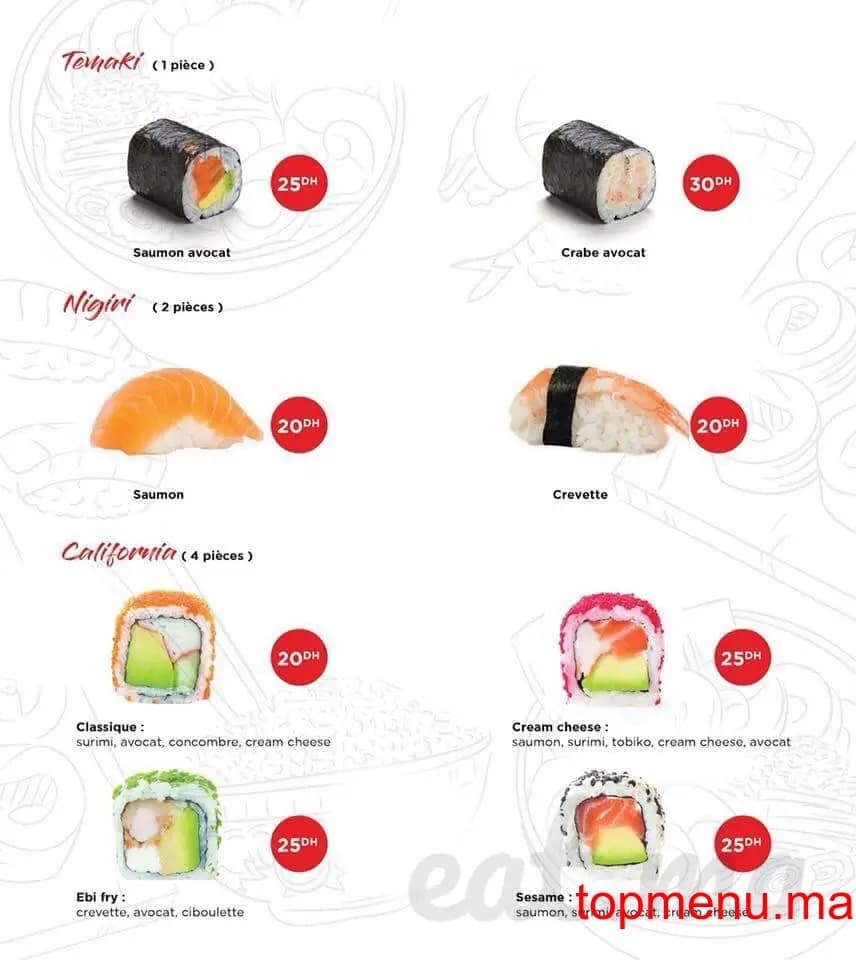 Restaurant Mister sushi menu page 4 Mister sushi menu page 4