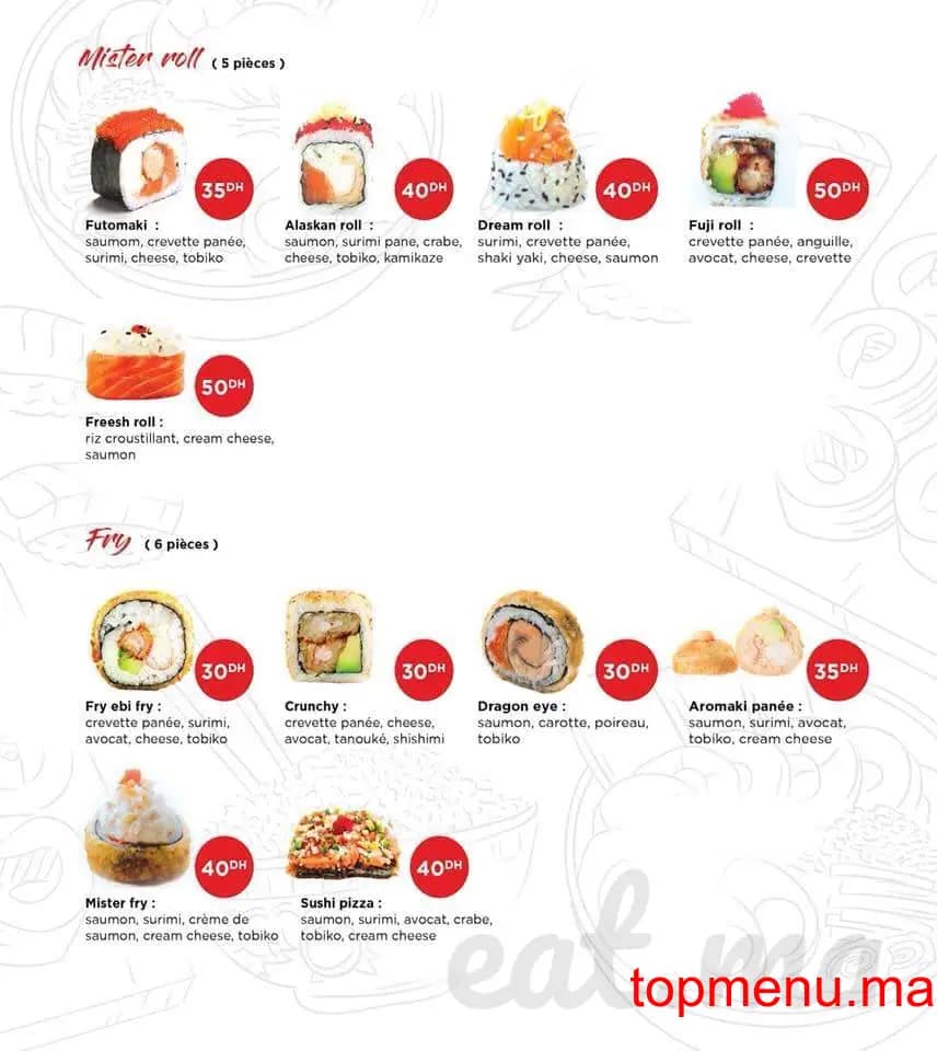 Restaurant Mister sushi menu page 5 Mister sushi menu page 5