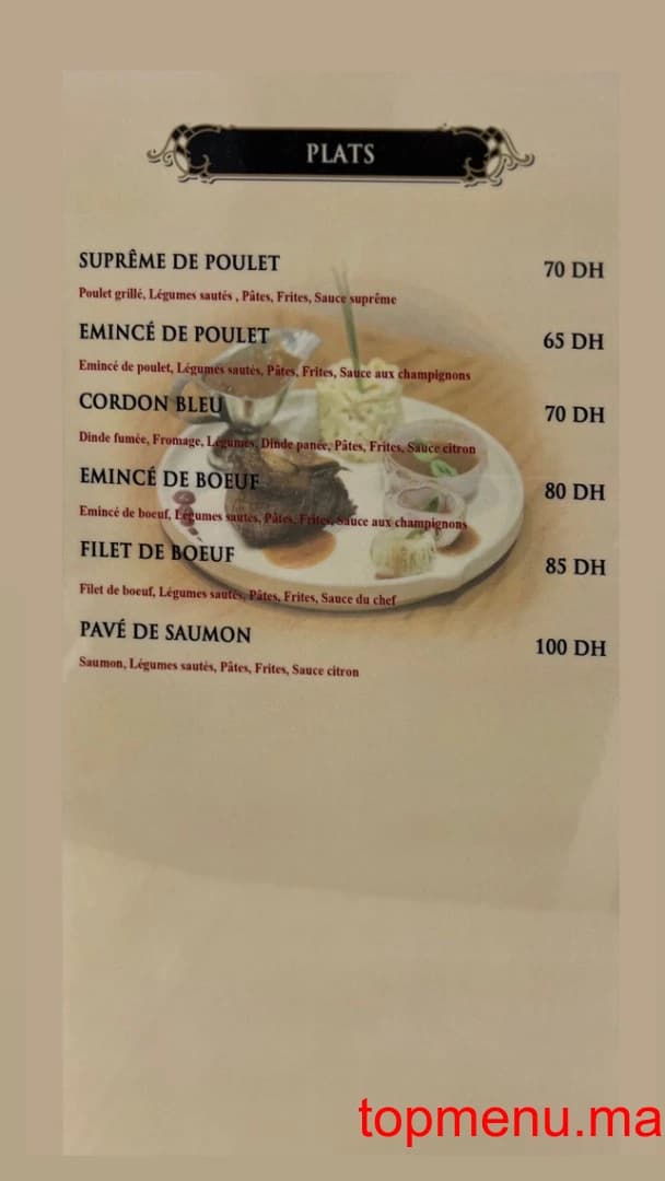 Restaurant Golden Tense menu page 7 Golden Tense menu page 7