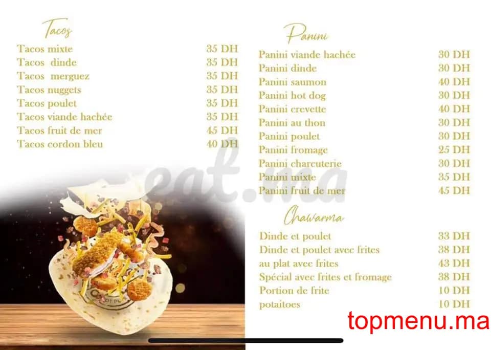 Restaurant Blanco café menu page 11 Blanco café menu page 11