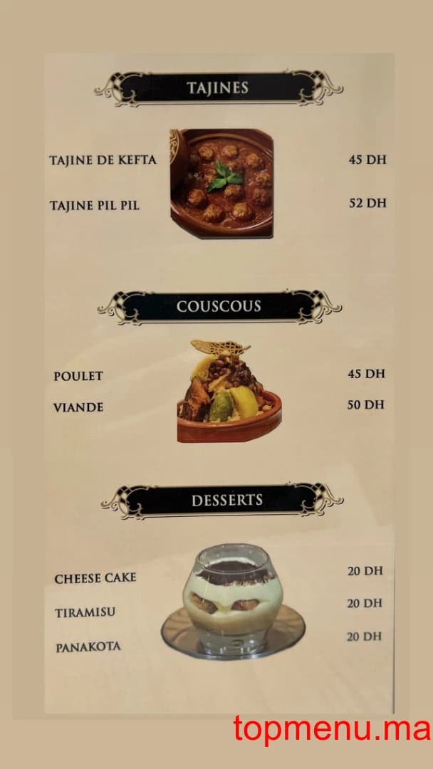 Restaurant Golden Tense menu page 6 Golden Tense menu page 6