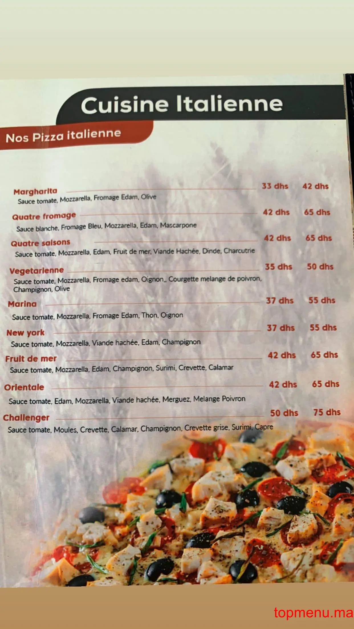 Restaurant Challenger menu page 3 Challenger menu page 3