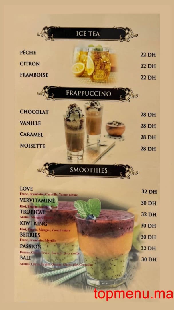 Restaurant Golden Tense menu page 2 Golden Tense menu page 2