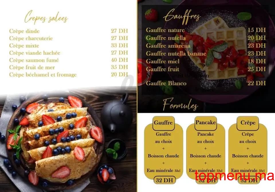 Restaurant Blanco café menu page 7 Blanco café menu page 7