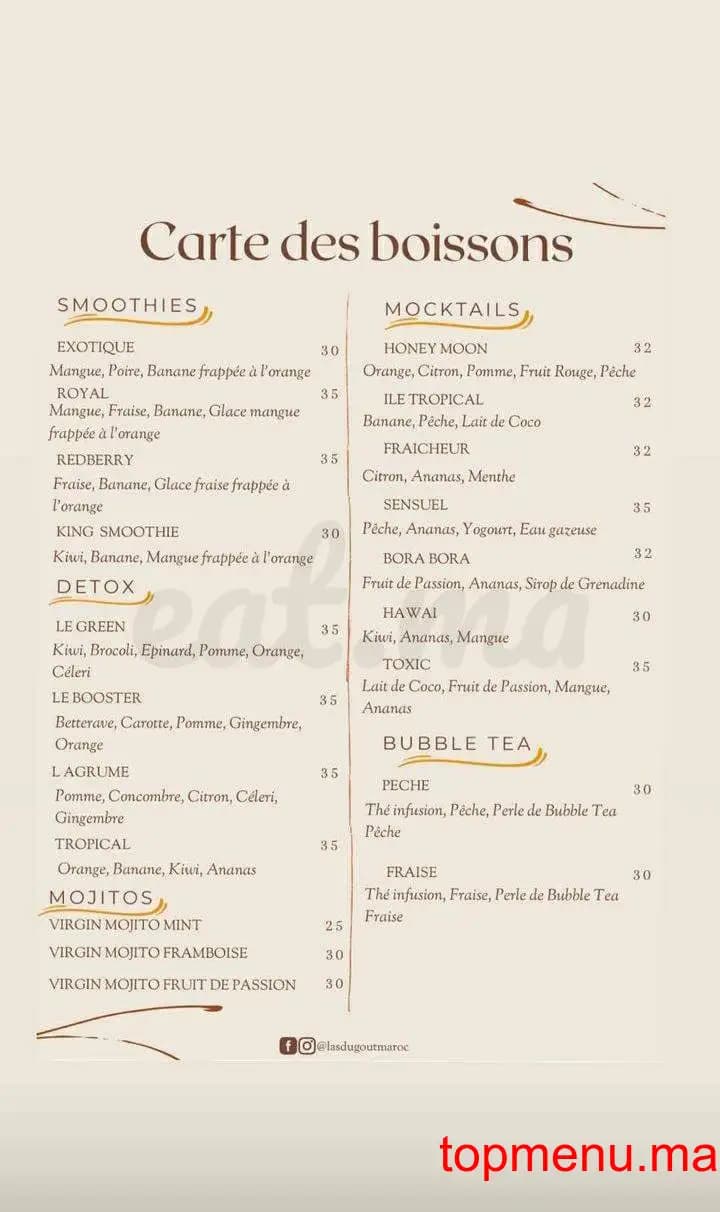 Restaurant L’As du goût menu page 1 L’As du goût menu page 1