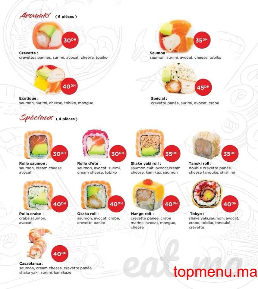 Restaurant Mister sushi menu page 6 Mister sushi menu page 6