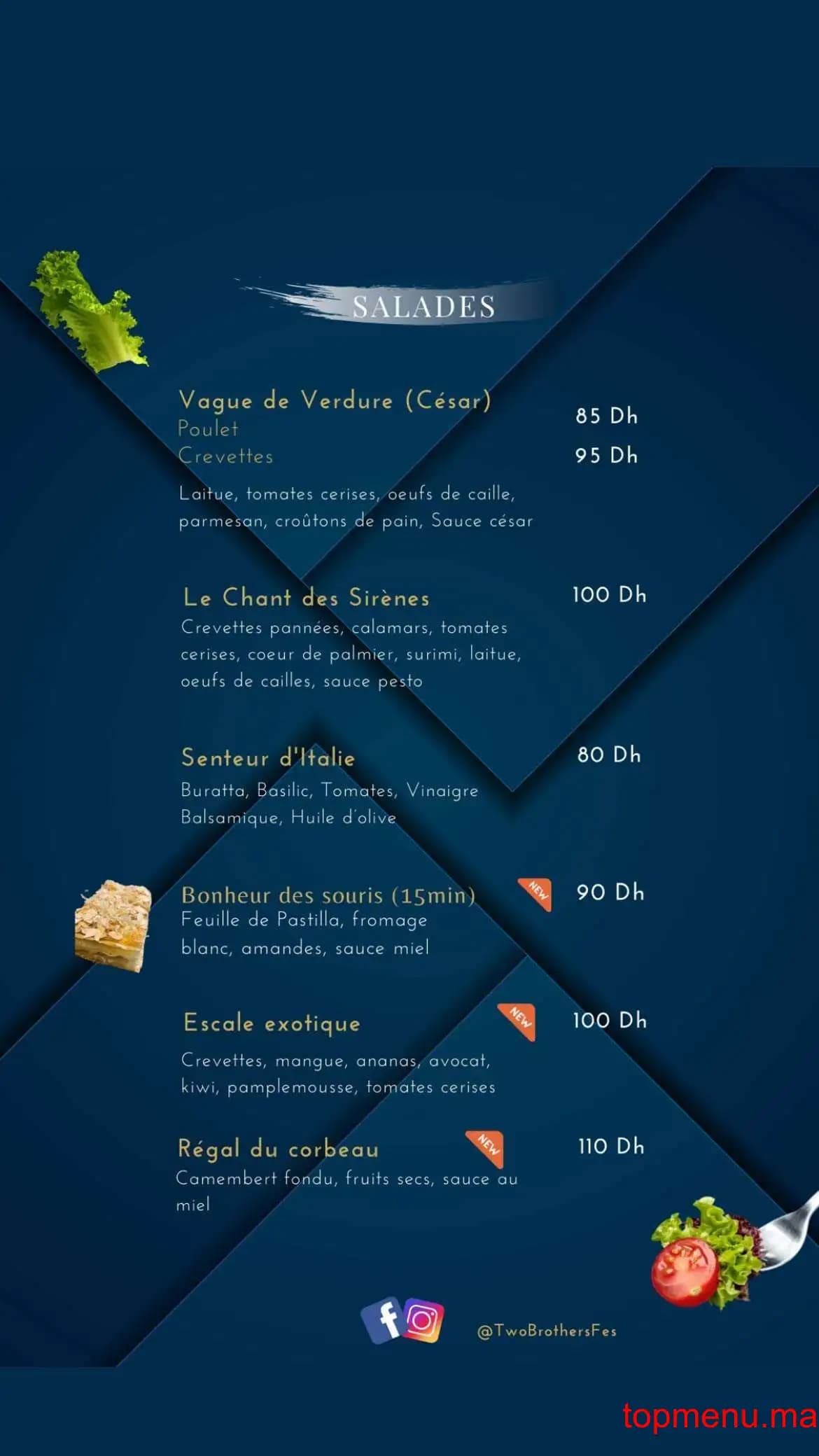 Restaurant Two brothers menu page 1 Two brothers menu page 1