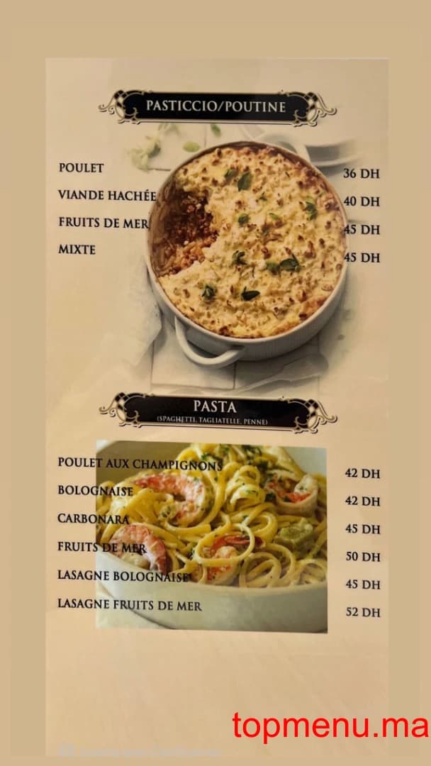 Restaurant Golden Tense menu page 17 Golden Tense menu page 17