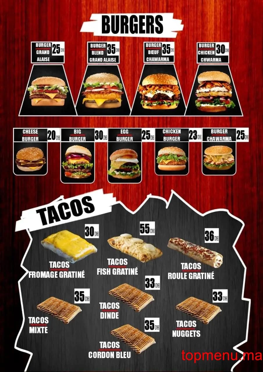 Restaurant Grand Alaise menu page 2 Grand Alaise menu page 2