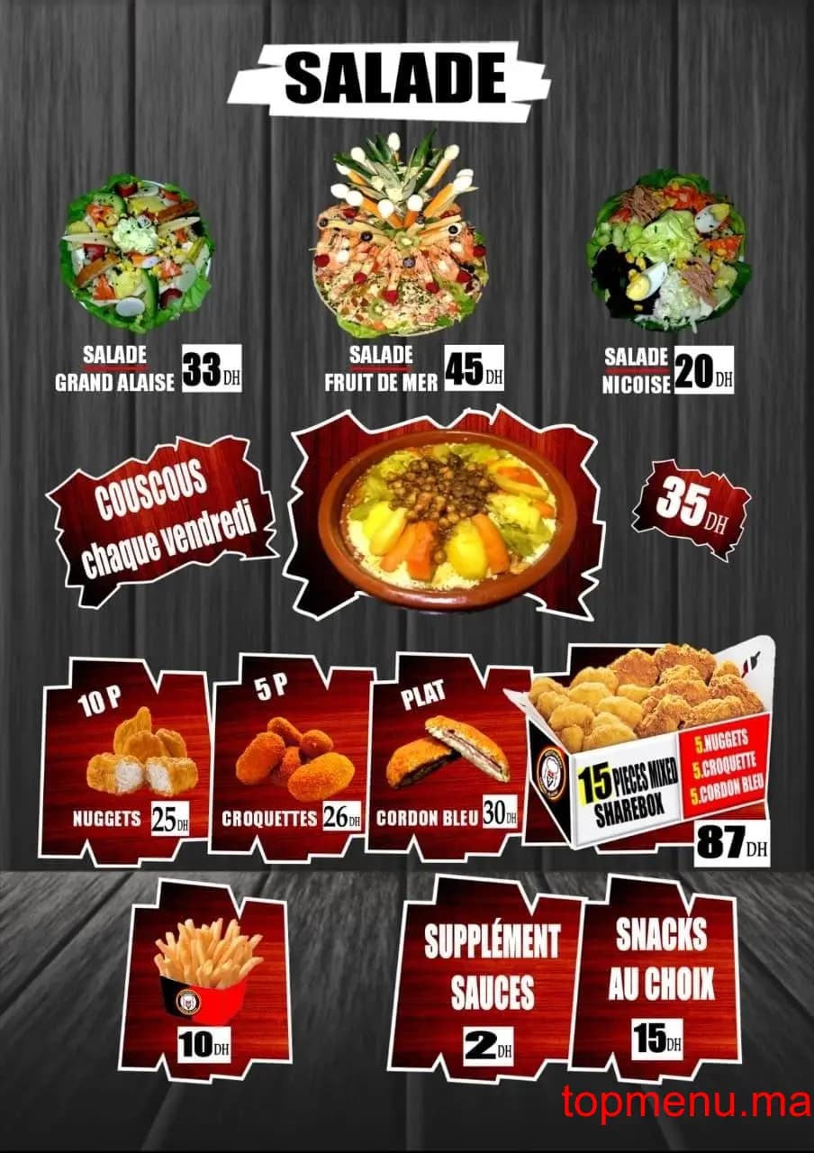 Restaurant Grand Alaise menu page 1 Grand Alaise menu page 1