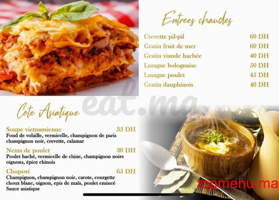 Restaurant Blanco café menu page 10 Blanco café menu page 10