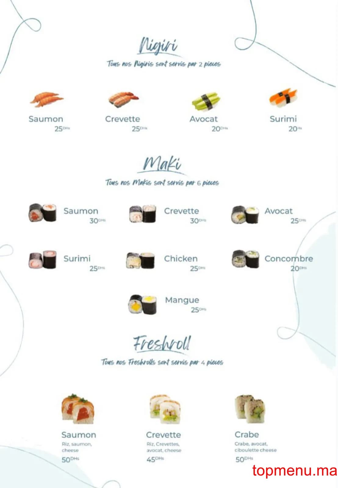 Restaurant katana sushi menu page 5 katana sushi menu page 5