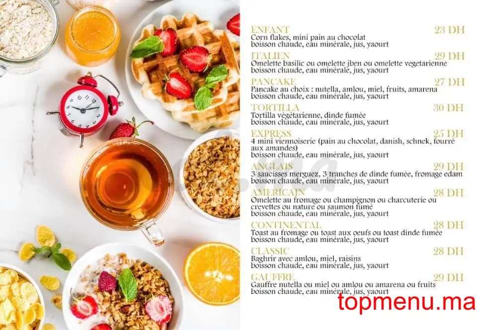 Restaurant Blanco café menu page 2 Blanco café menu page 2