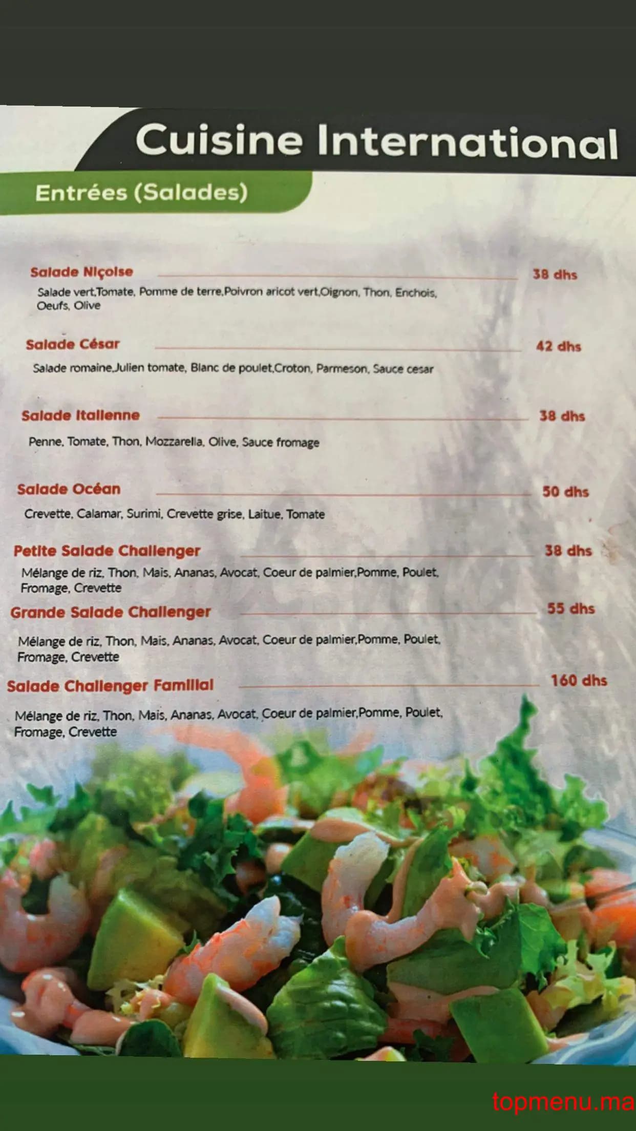 Restaurant Challenger menu page 15 Challenger menu page 15