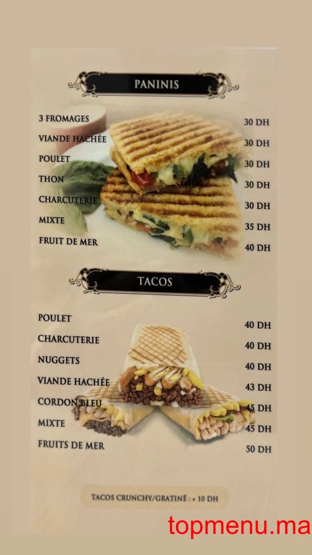 Restaurant Golden Tense menu page 11 Golden Tense menu page 11