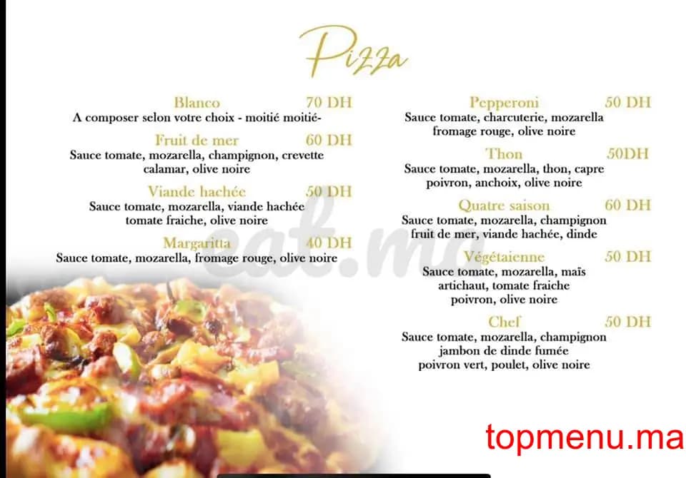 Restaurant Blanco café menu page 12 Blanco café menu page 12