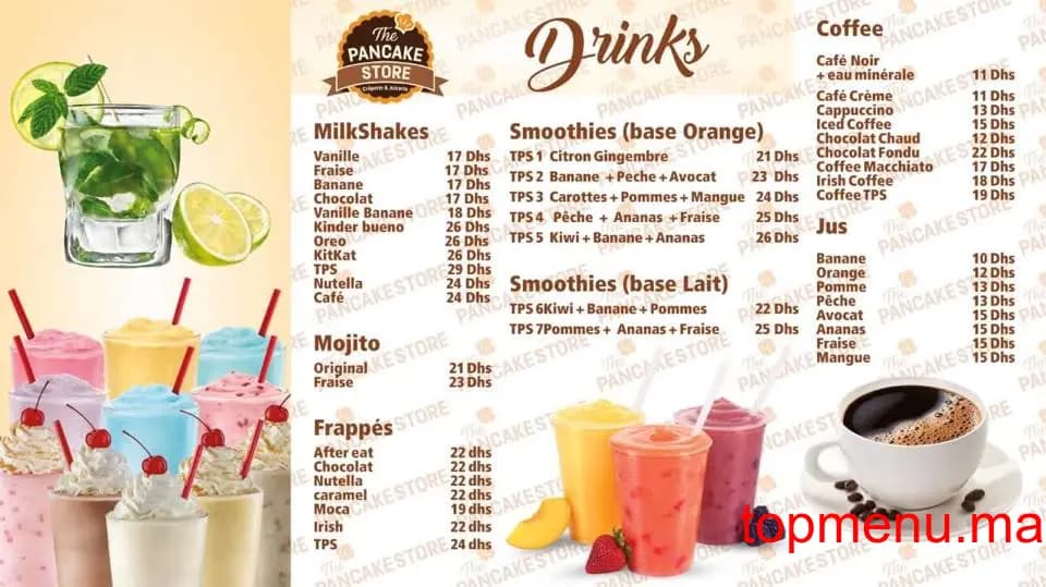 مطعم The Pancake STORE قائمة الطعام page 1 The Pancake STORE قائمة الطعام page 1