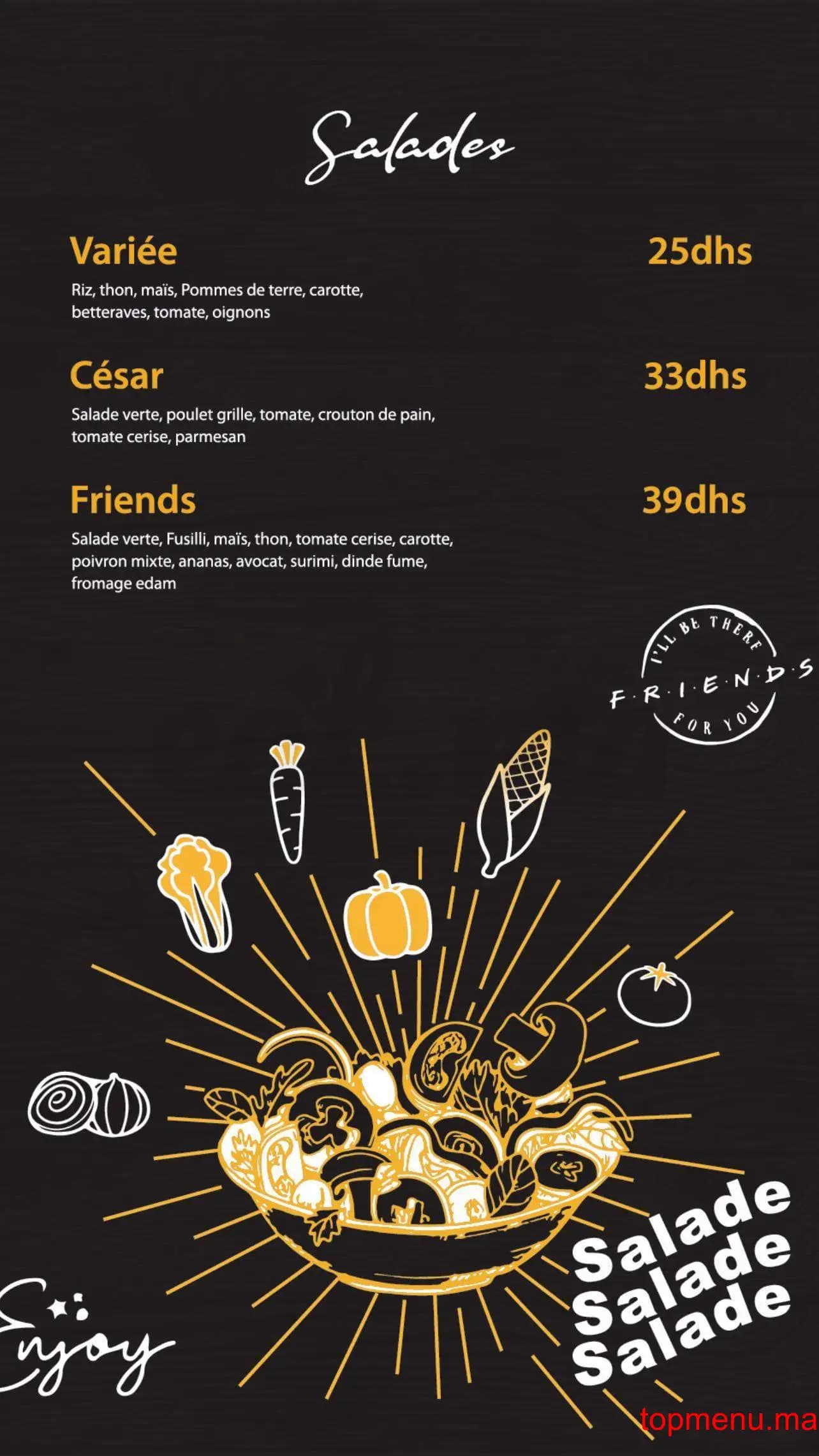 Restaurant Friends kenitra menu page 6 Friends kenitra menu page 6