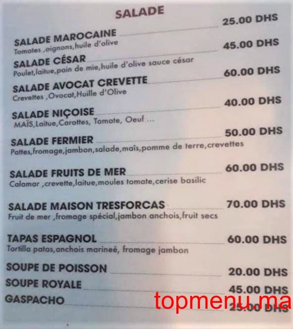 مطعم Tres Forcas قائمة الطعام page 8 Tres Forcas قائمة الطعام page 8