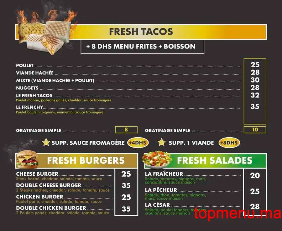 Restaurant Fresh Pizz menu page 2 Fresh Pizz menu page 2