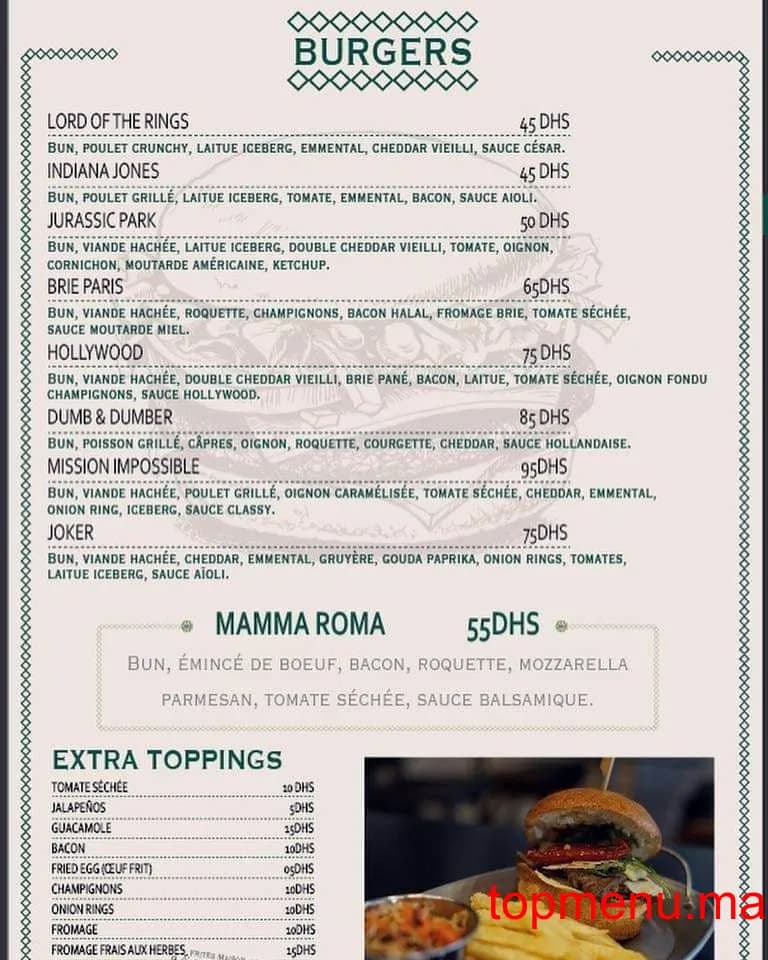 Restaurant Hollywood Café menu page 3 Hollywood Café menu page 3