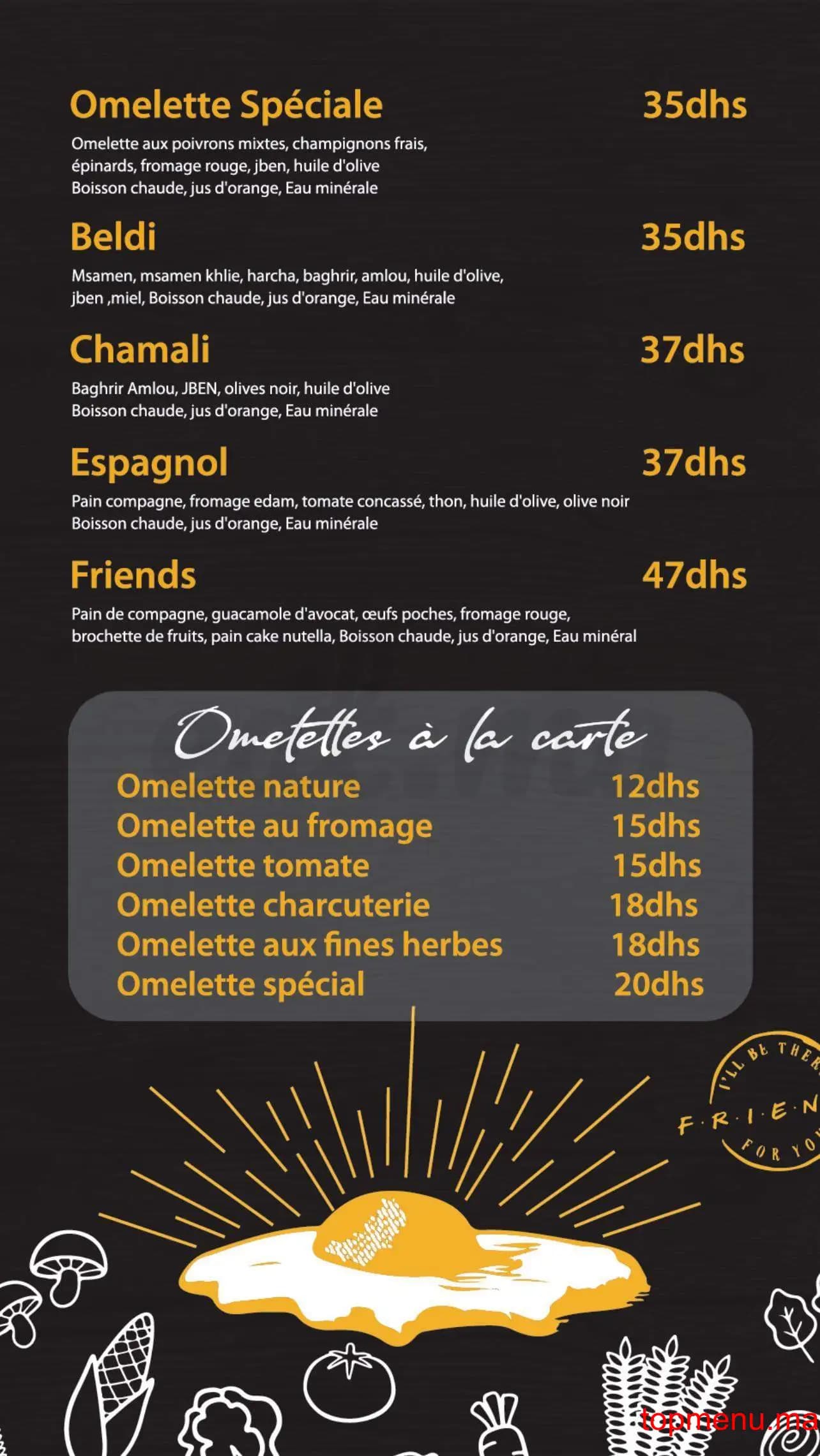Restaurant Friends kenitra menu page 8 Friends kenitra menu page 8