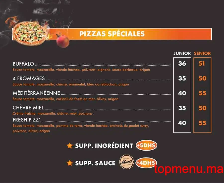 Restaurant Fresh Pizz menu page 3 Fresh Pizz menu page 3