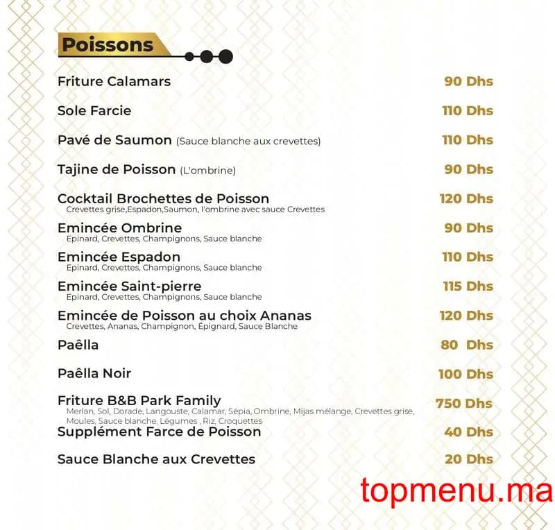 Restaurant B&B Park menu page 13 B&B Park menu page 13