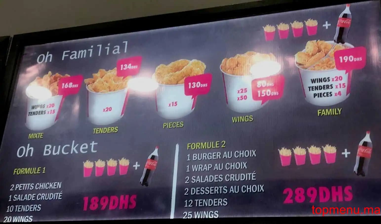 Restaurant Oh Chicken menu page 3 Oh Chicken menu page 3