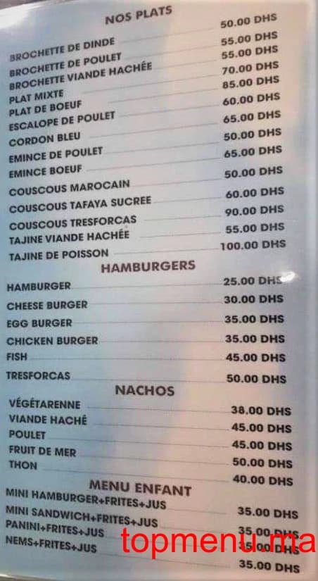 مطعم Tres Forcas قائمة الطعام page 1 Tres Forcas قائمة الطعام page 1