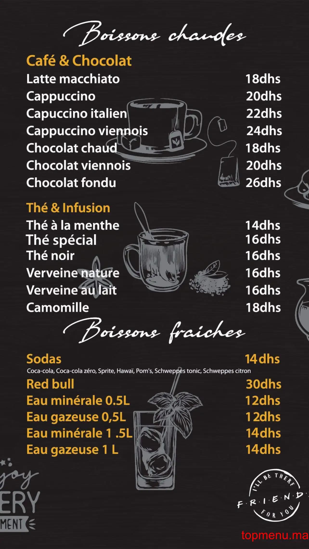 Restaurant Friends kenitra menu page 9 Friends kenitra menu page 9