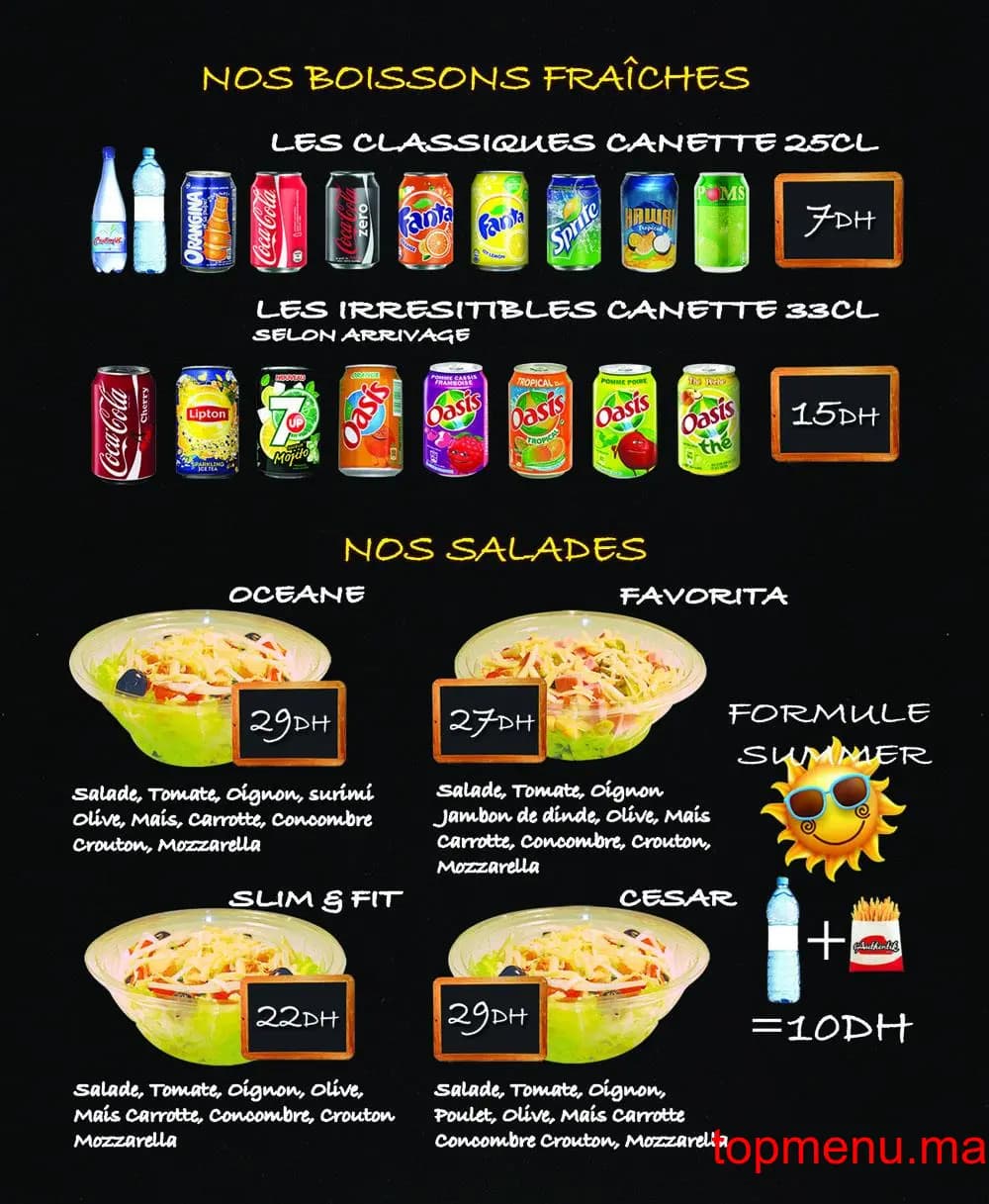 Restaurant L’Authentik menu page 2 L’Authentik menu page 2