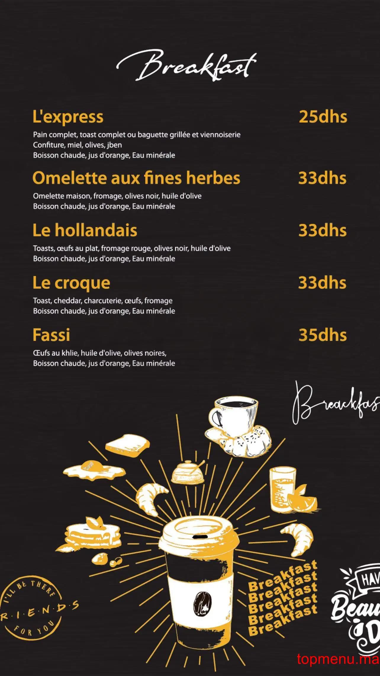 Restaurant Friends kenitra menu page 4 Friends kenitra menu page 4